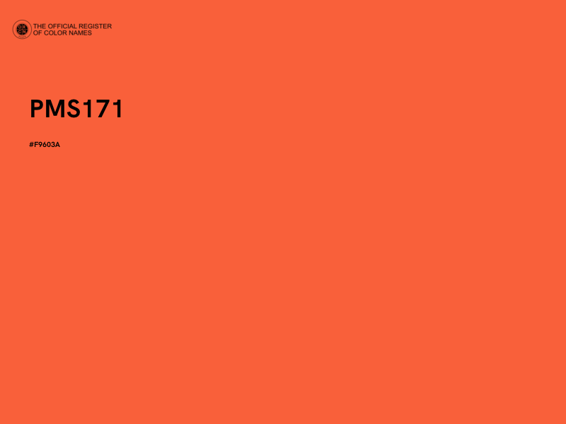 #F9603A - PMS171 color image