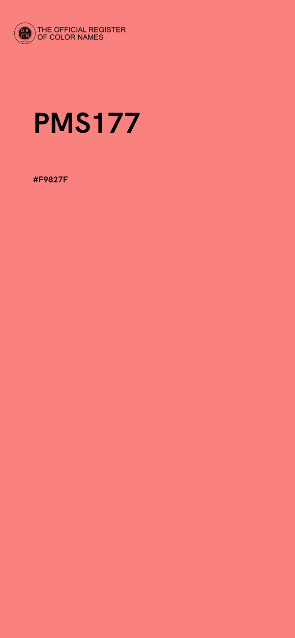 #F9827F - PMS177 color image