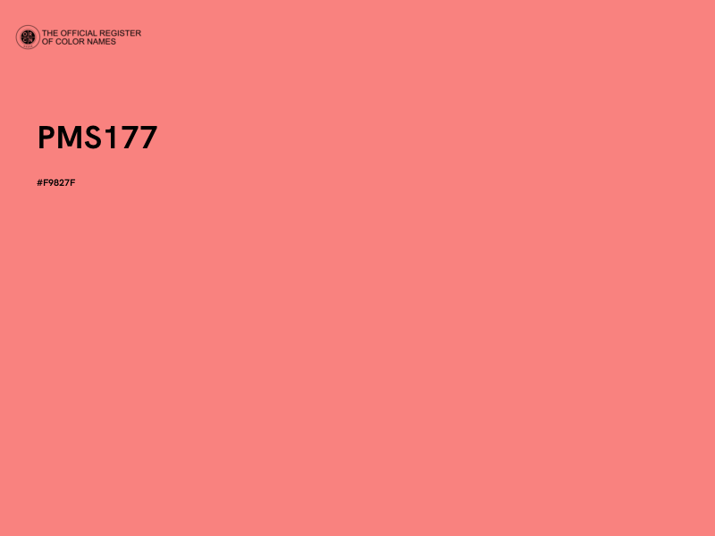 #F9827F - PMS177 color image