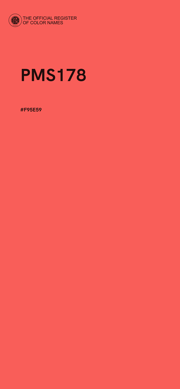 #F95E59 - PMS178 color image