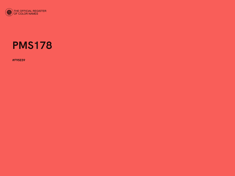 #F95E59 - PMS178 color image