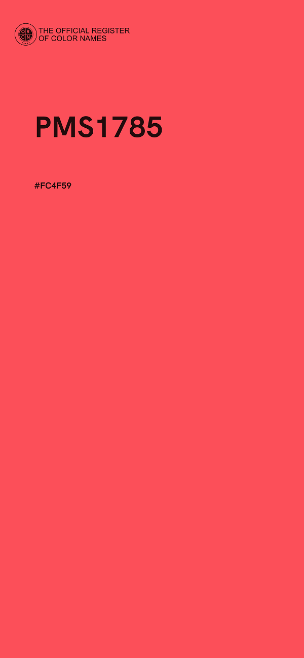 #FC4F59 - PMS1785 color image