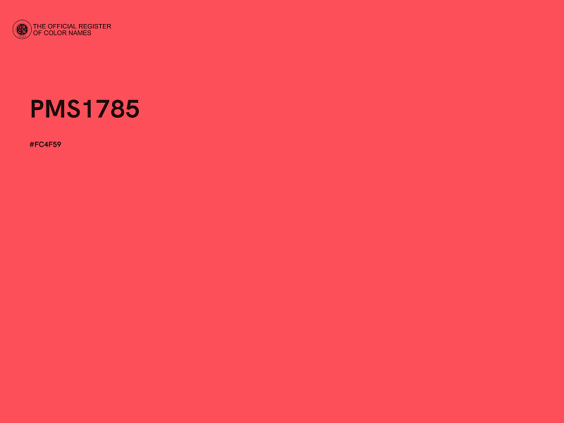 #FC4F59 - PMS1785 color image