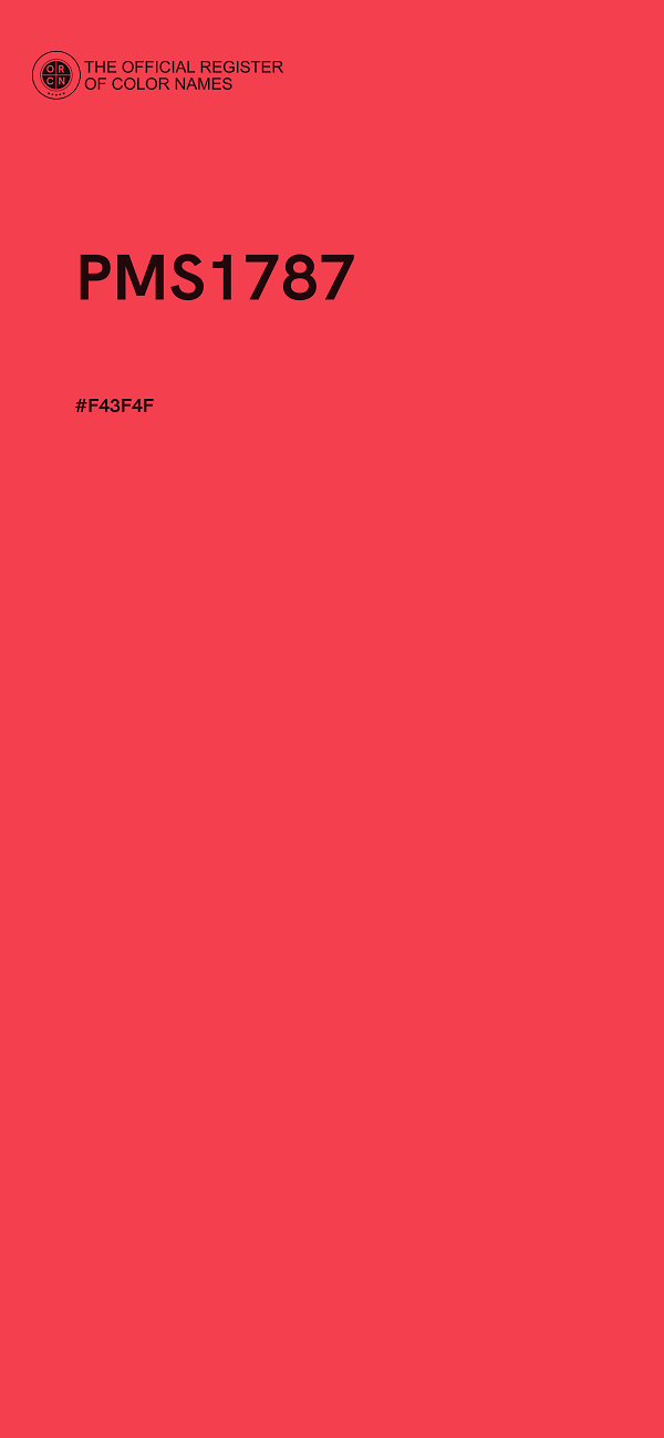 #F43F4F - PMS1787 color image