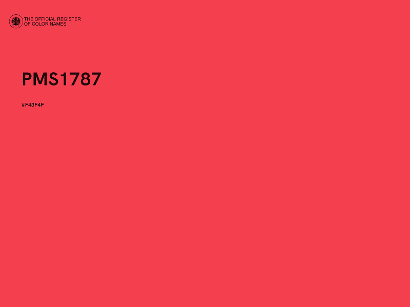 #F43F4F - PMS1787 color image