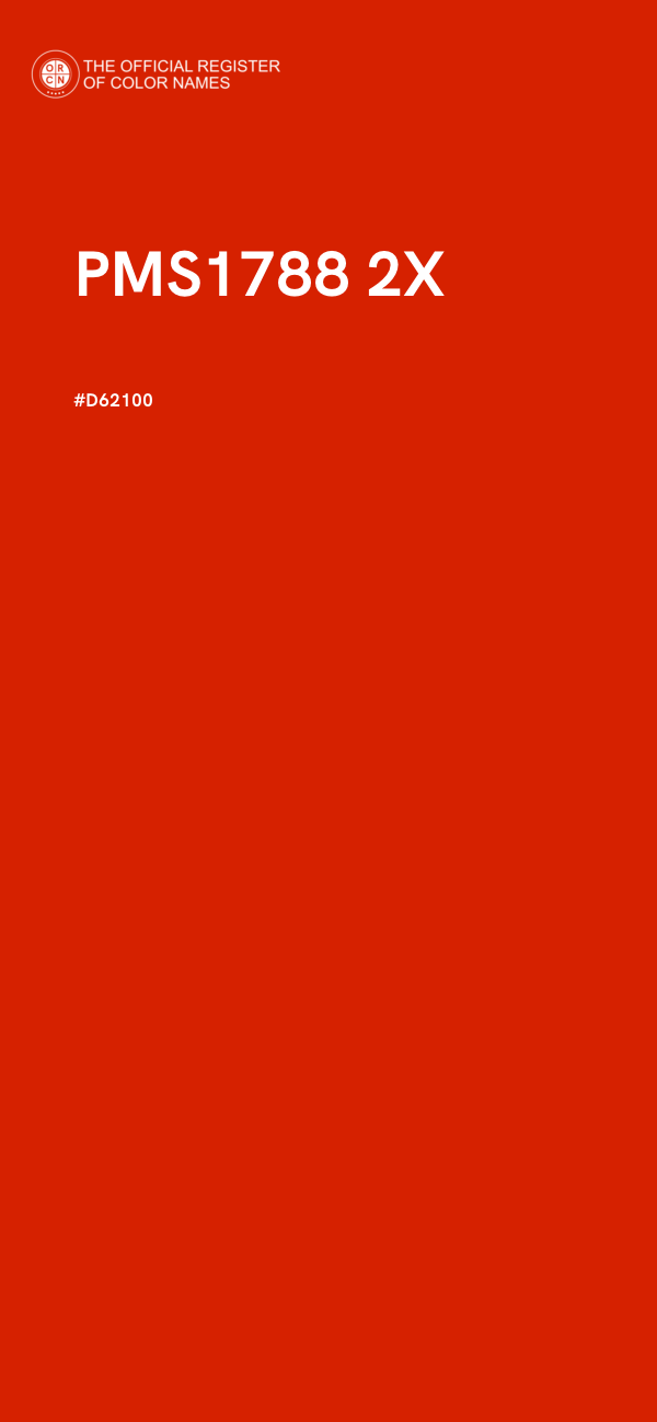 #D62100 - PMS1788 2X color image
