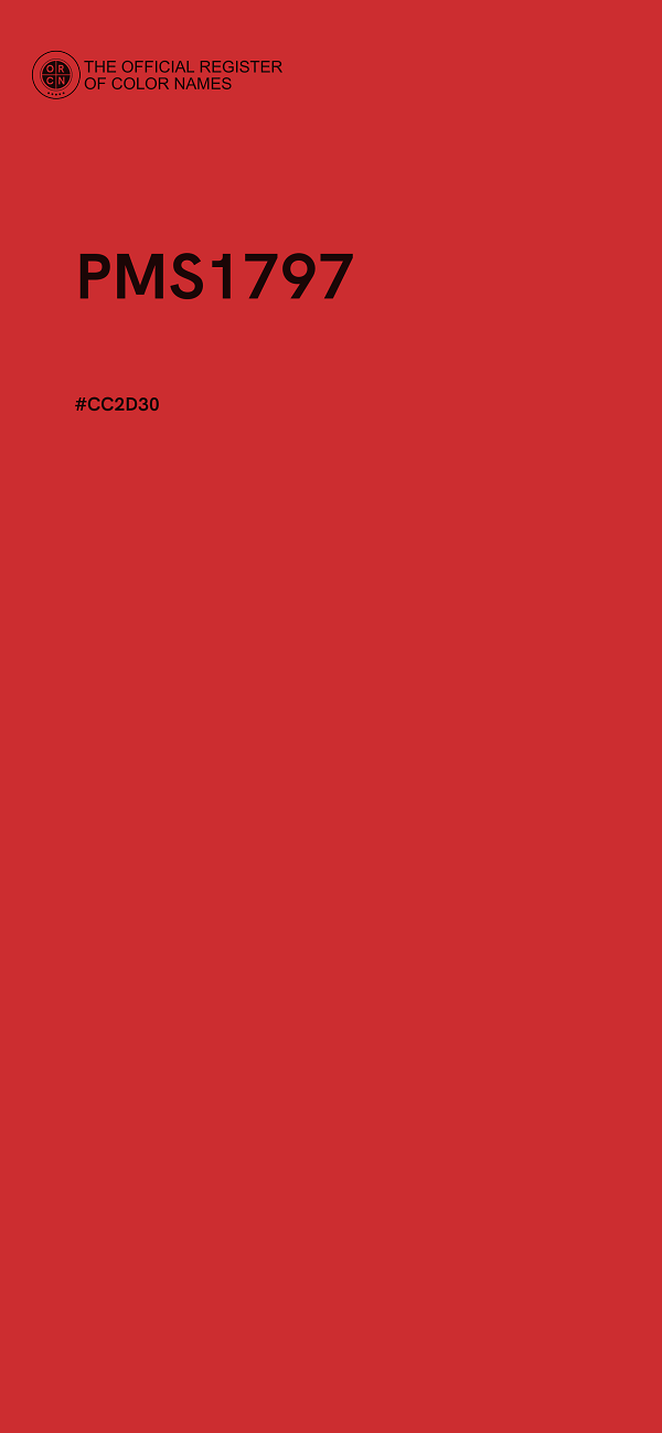 #CC2D30 - PMS1797 color image