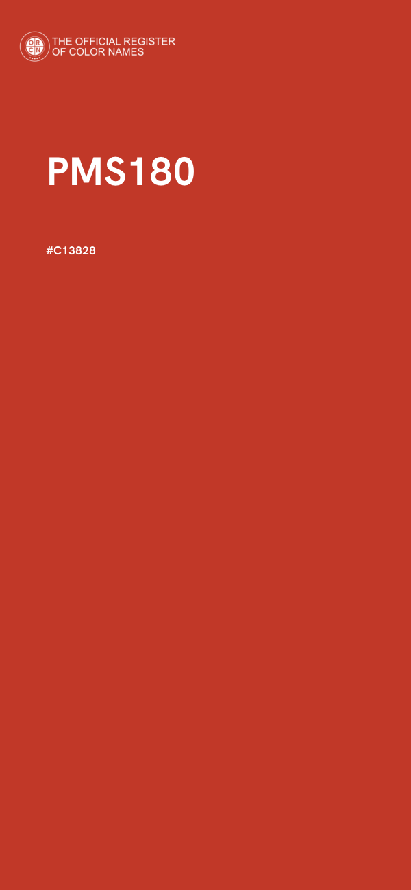 #C13828 - PMS180 color image