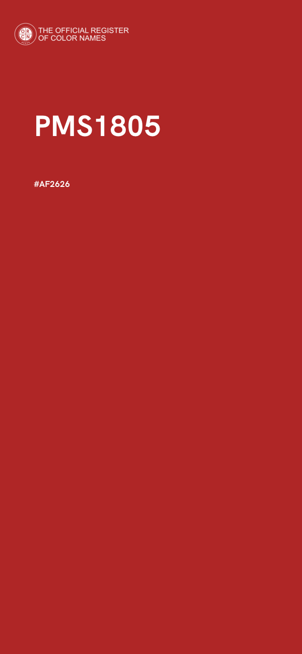 #AF2626 - PMS1805 color image