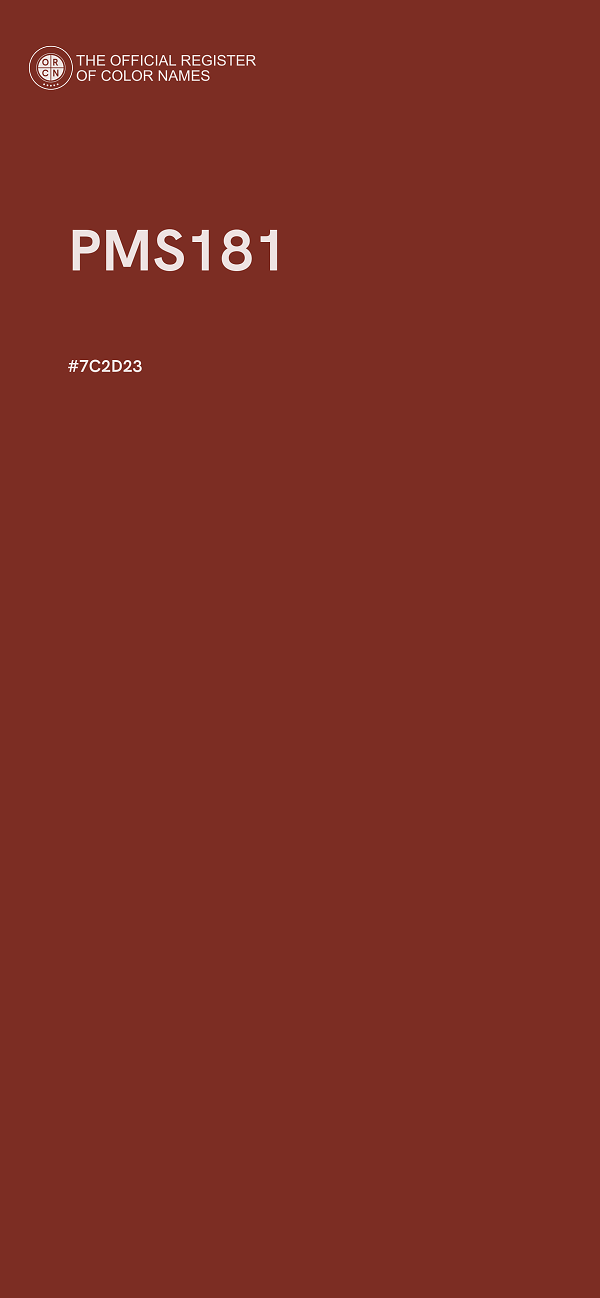 #7C2D23 - PMS181 color image