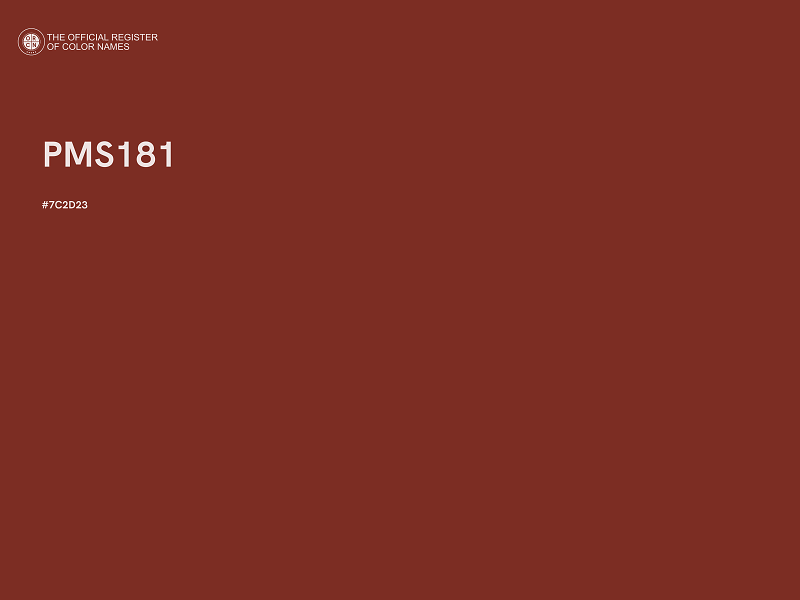 #7C2D23 - PMS181 color image