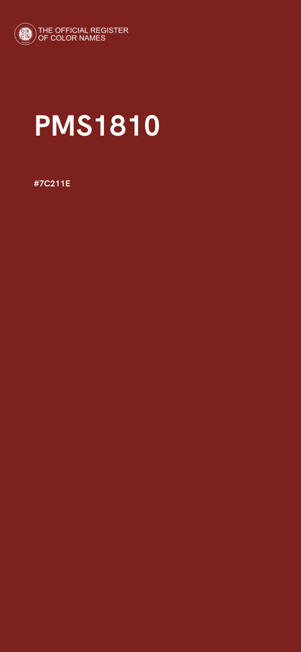 #7C211E - PMS1810 color image