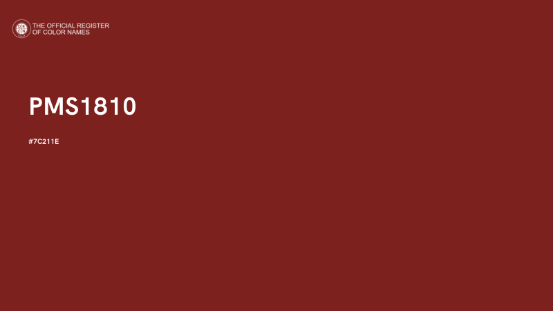#7C211E - PMS1810 color image