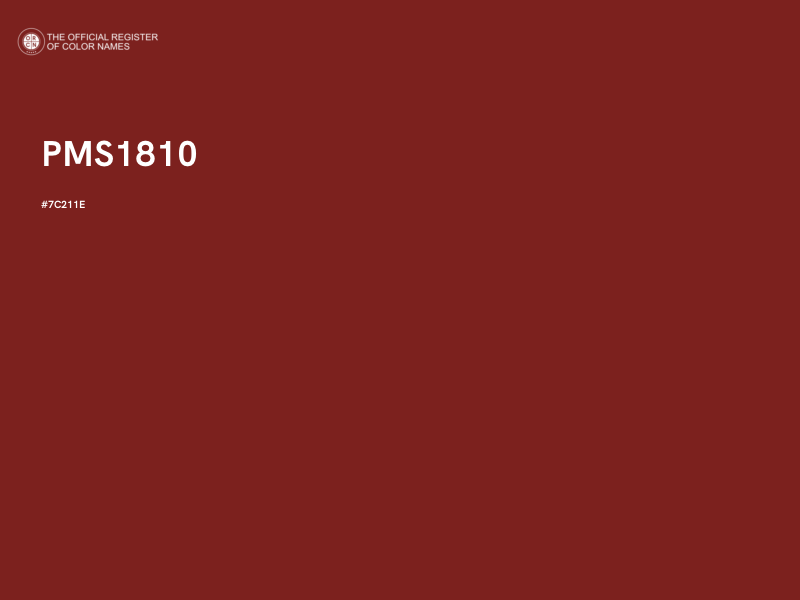#7C211E - PMS1810 color image