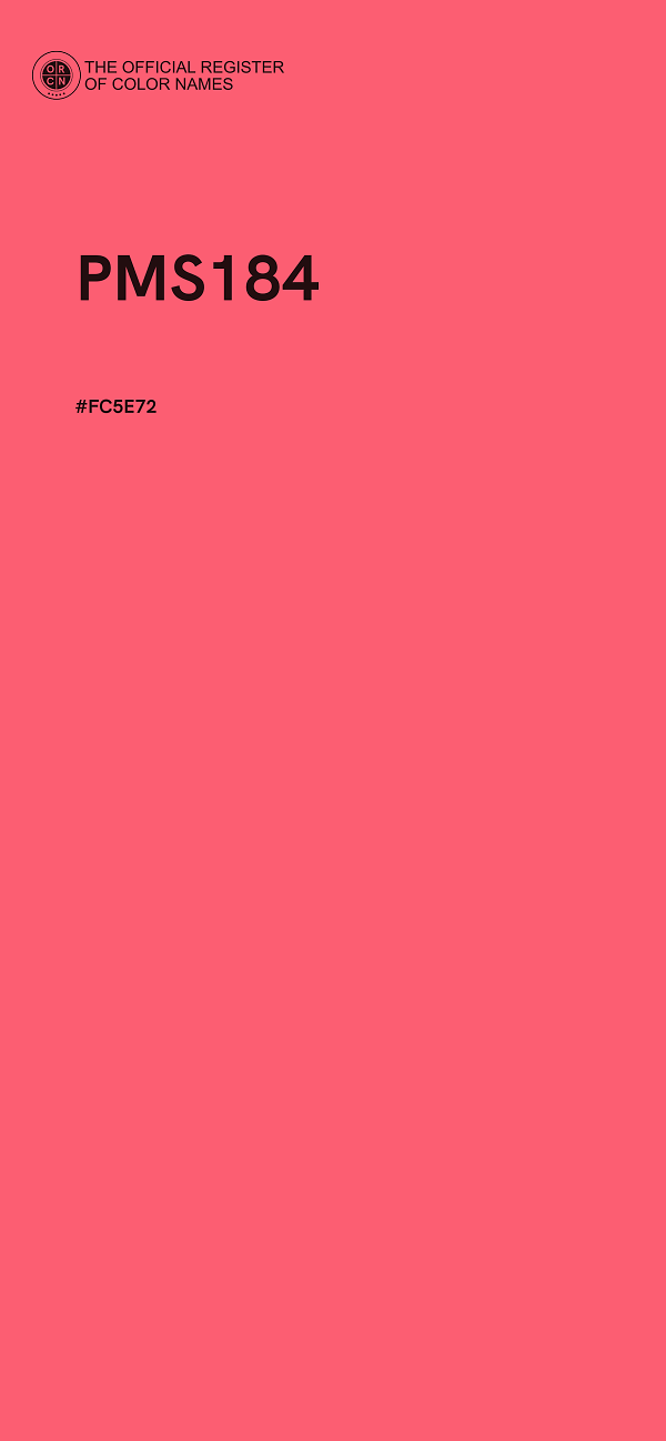 #FC5E72 - PMS184 color image