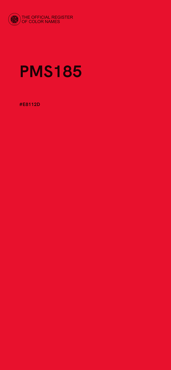#E8112D - PMS185 color image