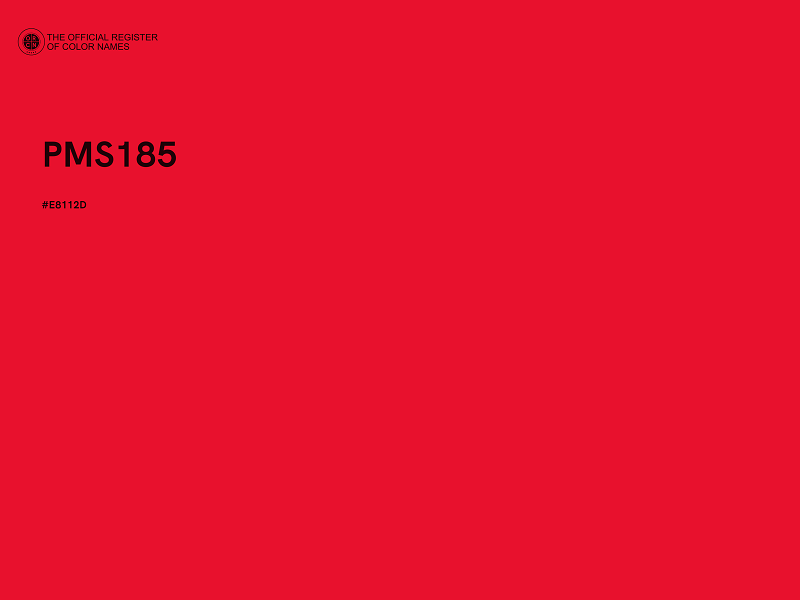 #E8112D - PMS185 color image