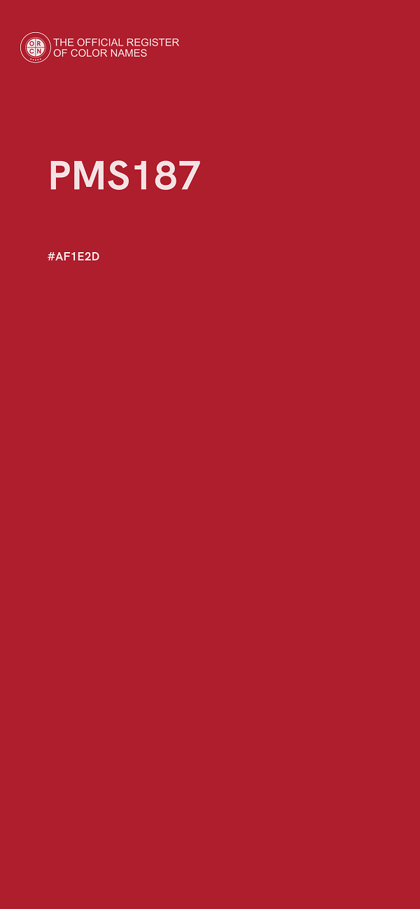 #AF1E2D - PMS187 color image