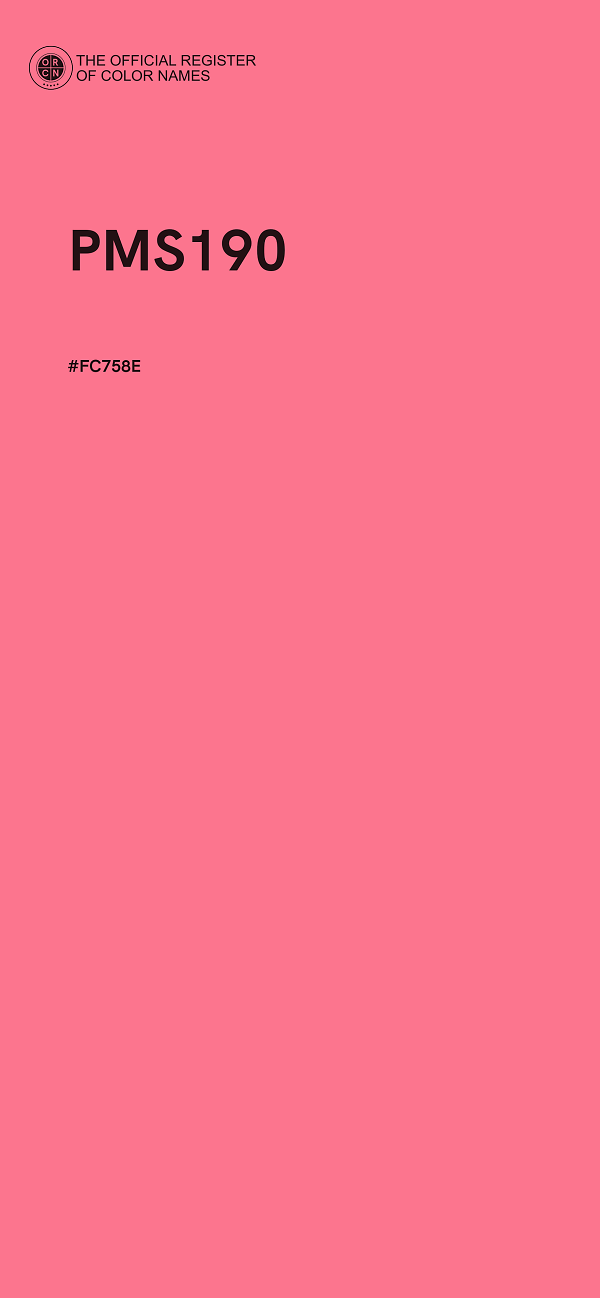 #FC758E - PMS190 color image