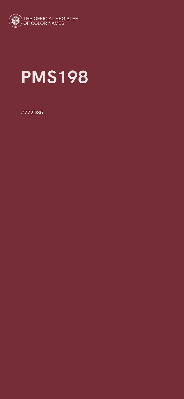#772D35 - PMS198 color image