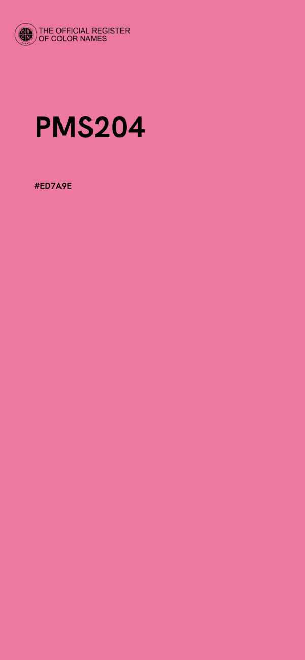 #ED7A9E - PMS204 color image