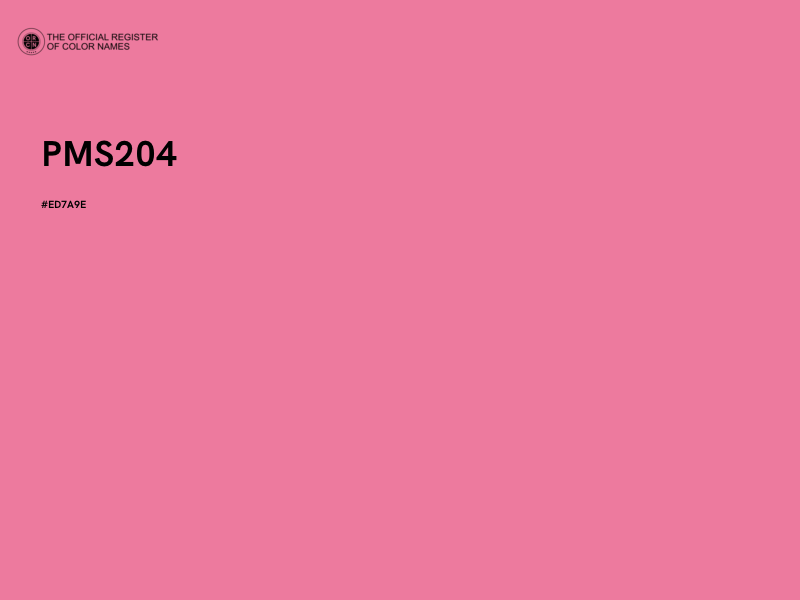 #ED7A9E - PMS204 color image