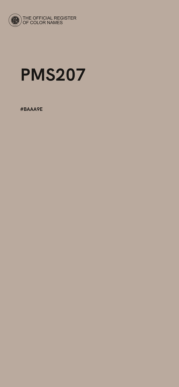 #BAAA9E - PMS207 color image