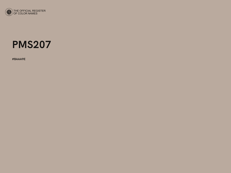 #BAAA9E - PMS207 color image