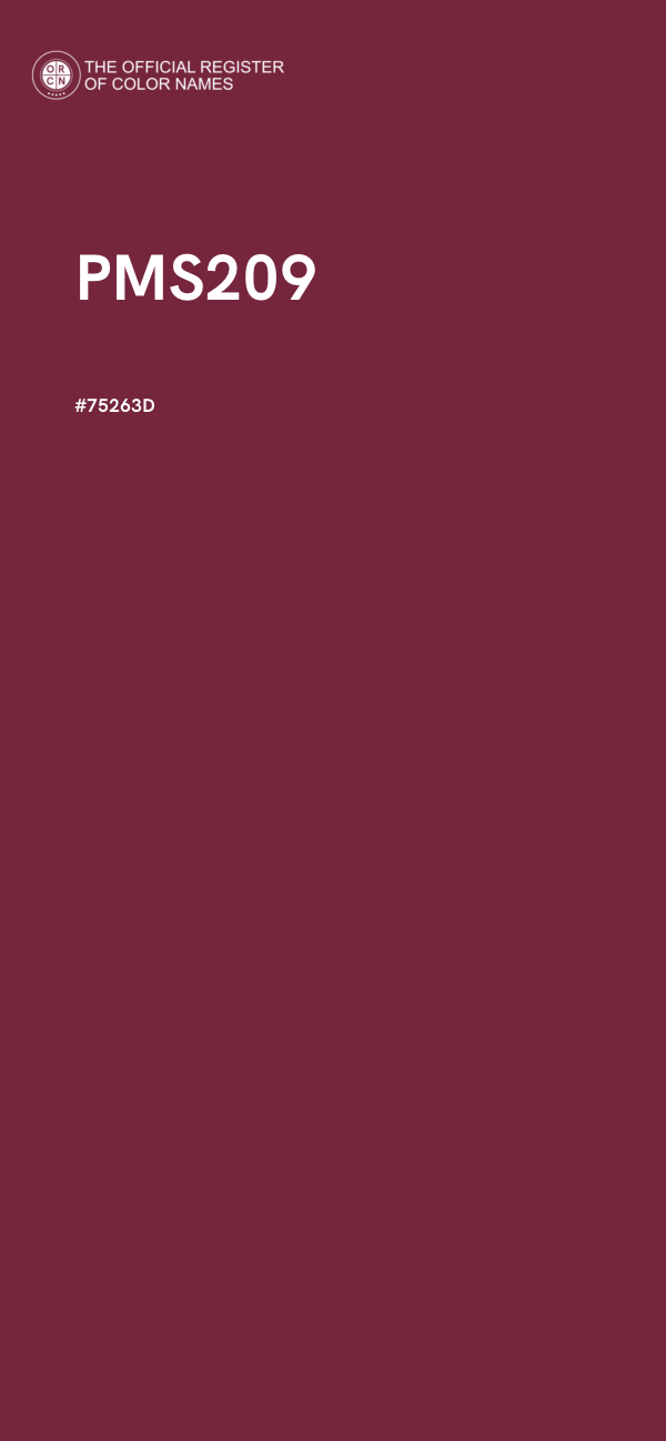 #75263D - PMS209 color image