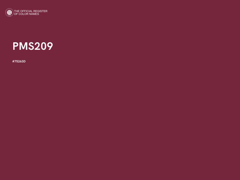 #75263D - PMS209 color image