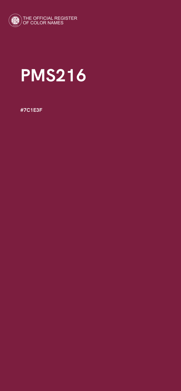 #7C1E3F - PMS216 color image