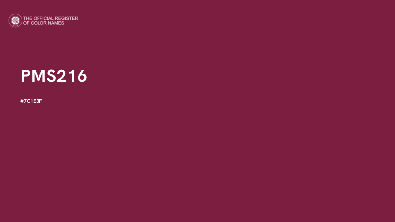 #7C1E3F - PMS216 color image
