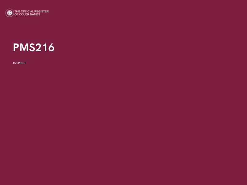 #7C1E3F - PMS216 color image