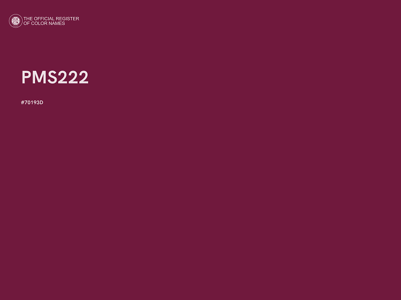 #70193D - PMS222 color image