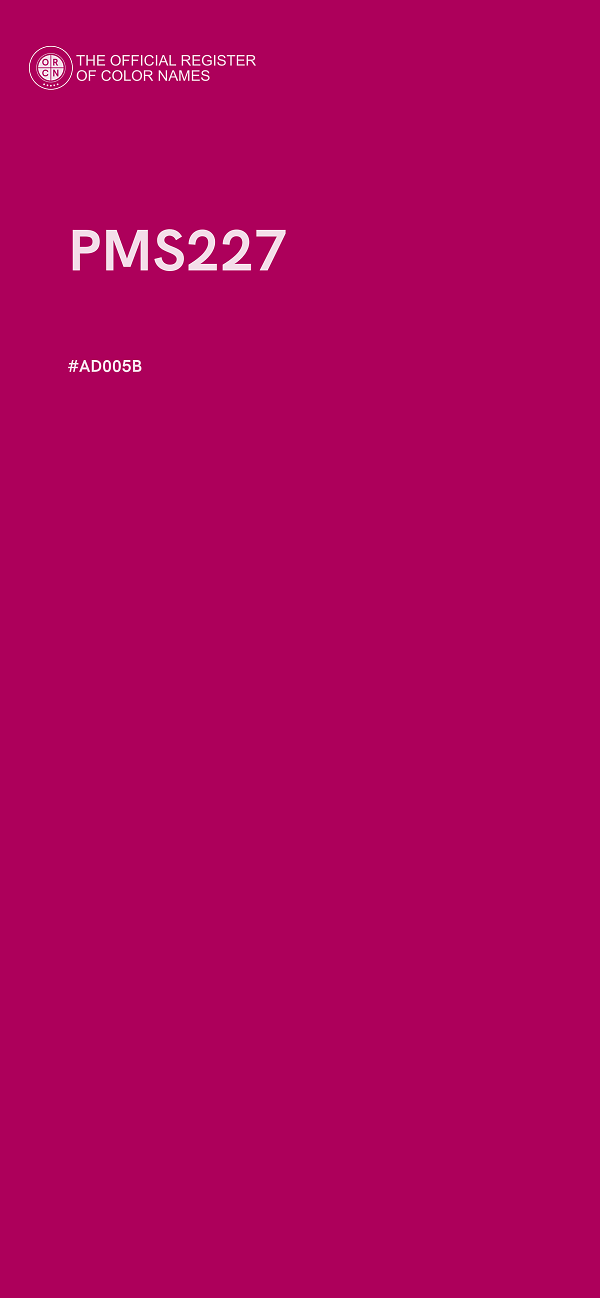 #AD005B - PMS227 color image