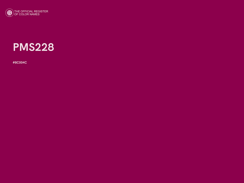 #8C004C - PMS228 color image