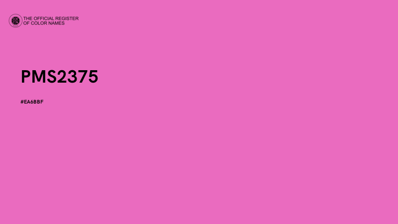 #EA6BBF - PMS2375 color image