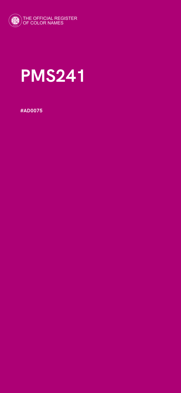 #AD0075 - PMS241 color image