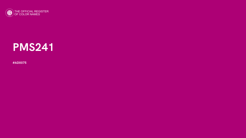 #AD0075 - PMS241 color image