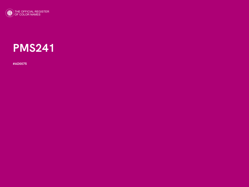 #AD0075 - PMS241 color image