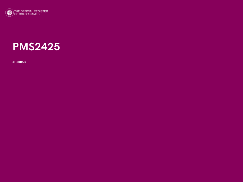#87005B - PMS2425 color image