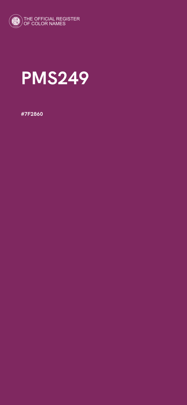 #7F2860 - PMS249 color image