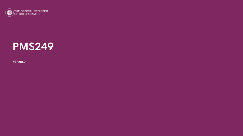 #7F2860 - PMS249 color image