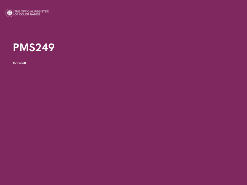 #7F2860 - PMS249 color image