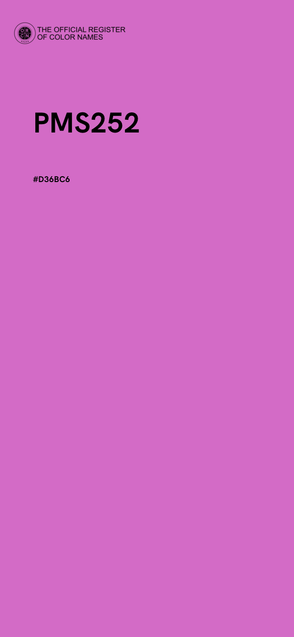 #D36BC6 - PMS252 color image