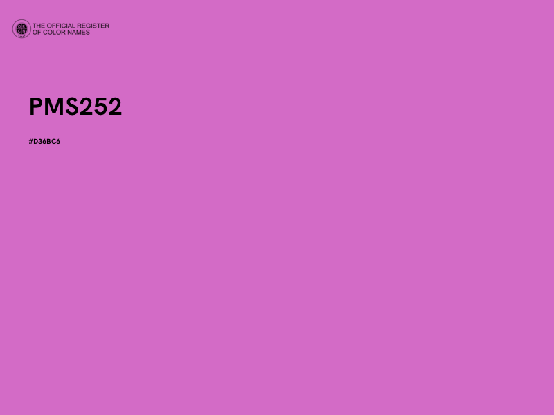 #D36BC6 - PMS252 color image