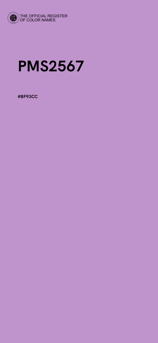 #BF93CC - PMS2567 color image