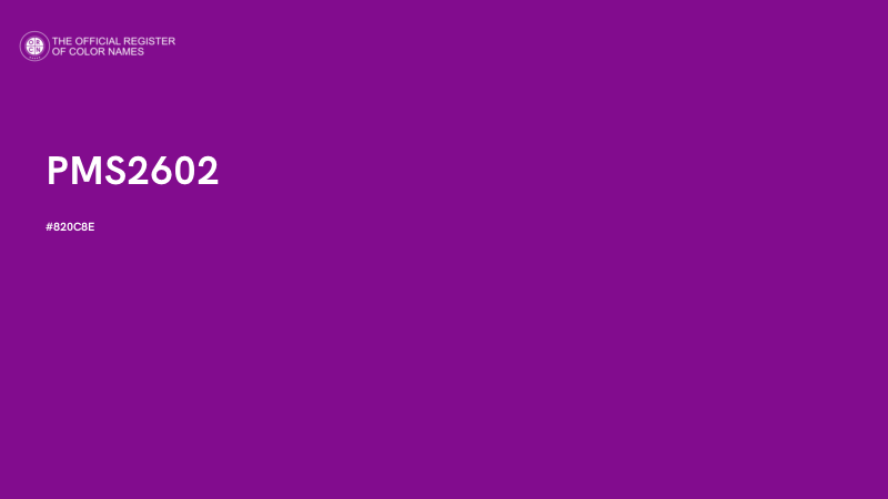 #820C8E - PMS2602 color image