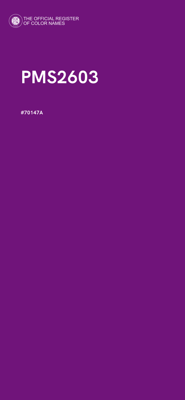 #70147A - PMS2603 color image