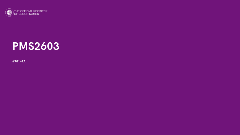 #70147A - PMS2603 color image